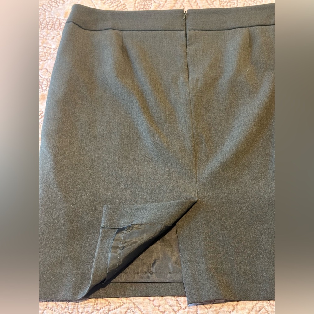 Anne Klein dark grey skirt 14P - Picture 6 of 10